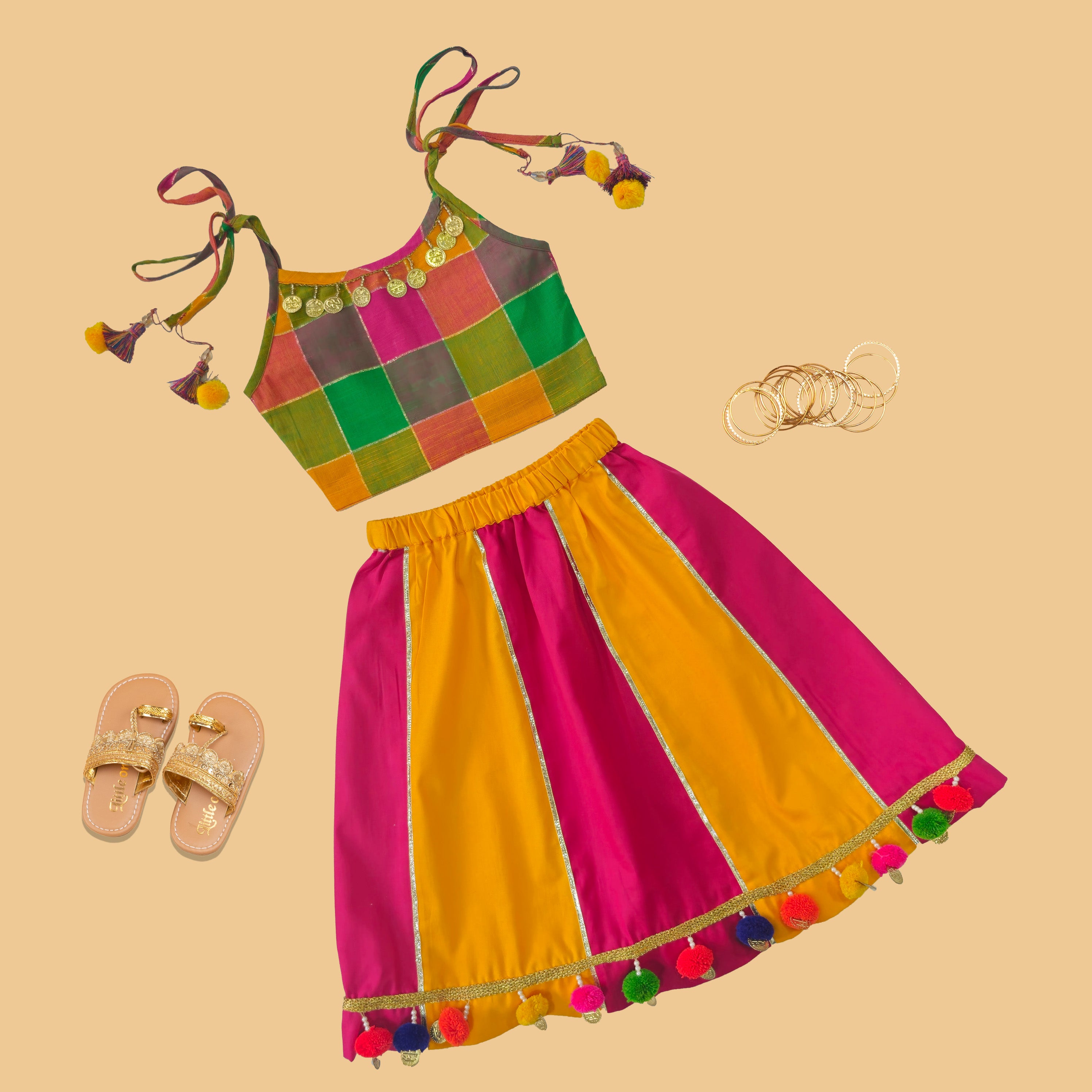 Multicolored Lehenga Choli - Girls