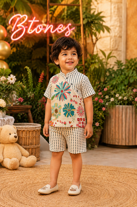 Floral & Polka Dot Co-ord Set - Boys