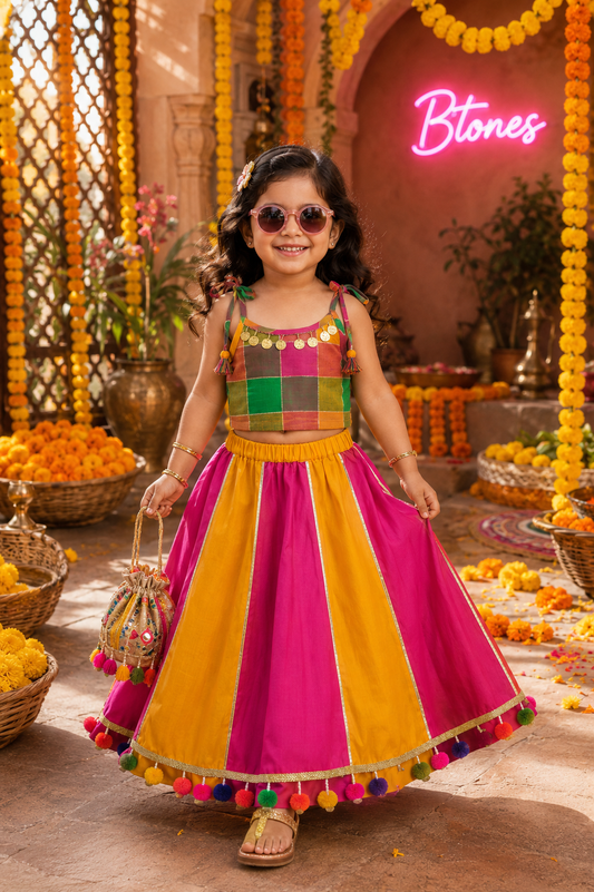 Multicolored Lehenga Choli - Girls