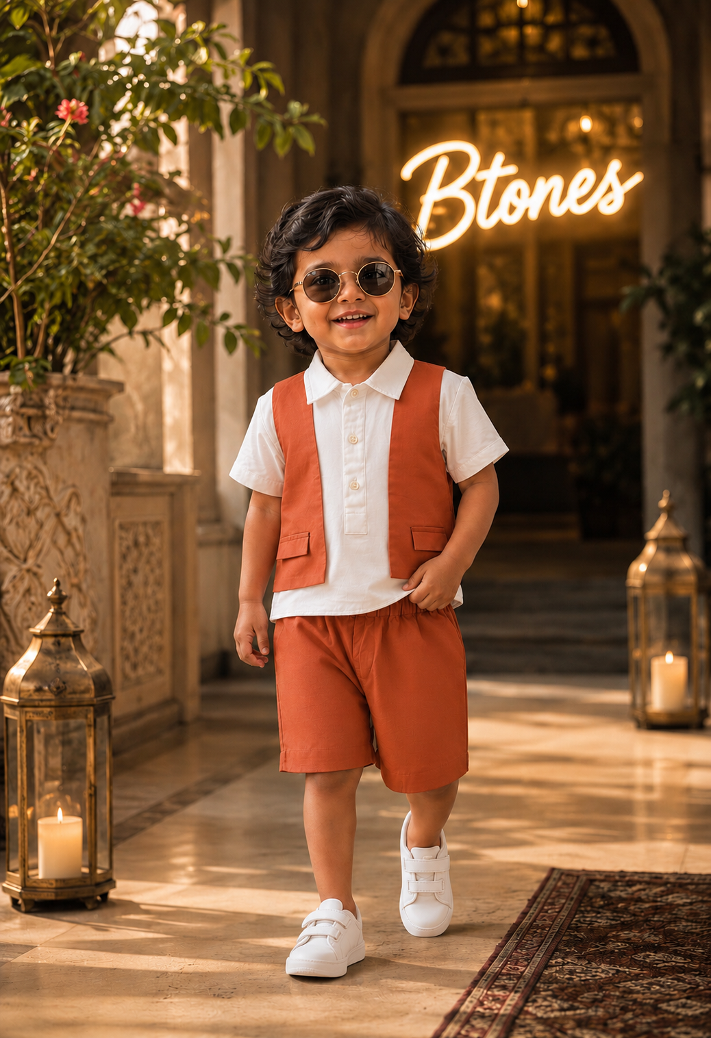 Rust Jacket Style Co-ord Set - Boys