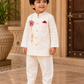Cream Embroidered Kurta Pyjama - Boys