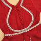 Maroon Embellished Long Frock - Girls