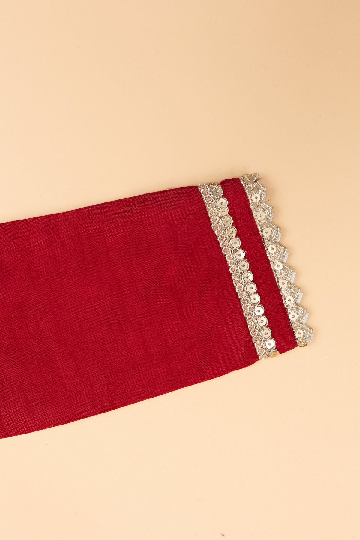 Maroon Embellished Long Frock - Girls