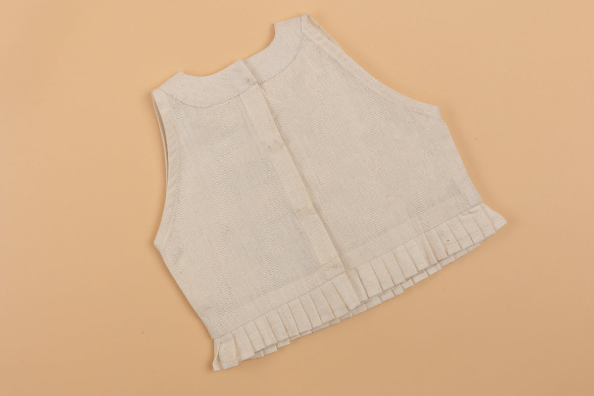 High Neck Khadi Crop Top & Pant - Girls