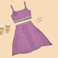 Mauve Embellished Lehenga Choli - Girls