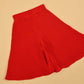Red Embroidered Crop Top & Palazzo - Girls