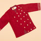 Maroon Embellished Kurta Dhoti - Boys