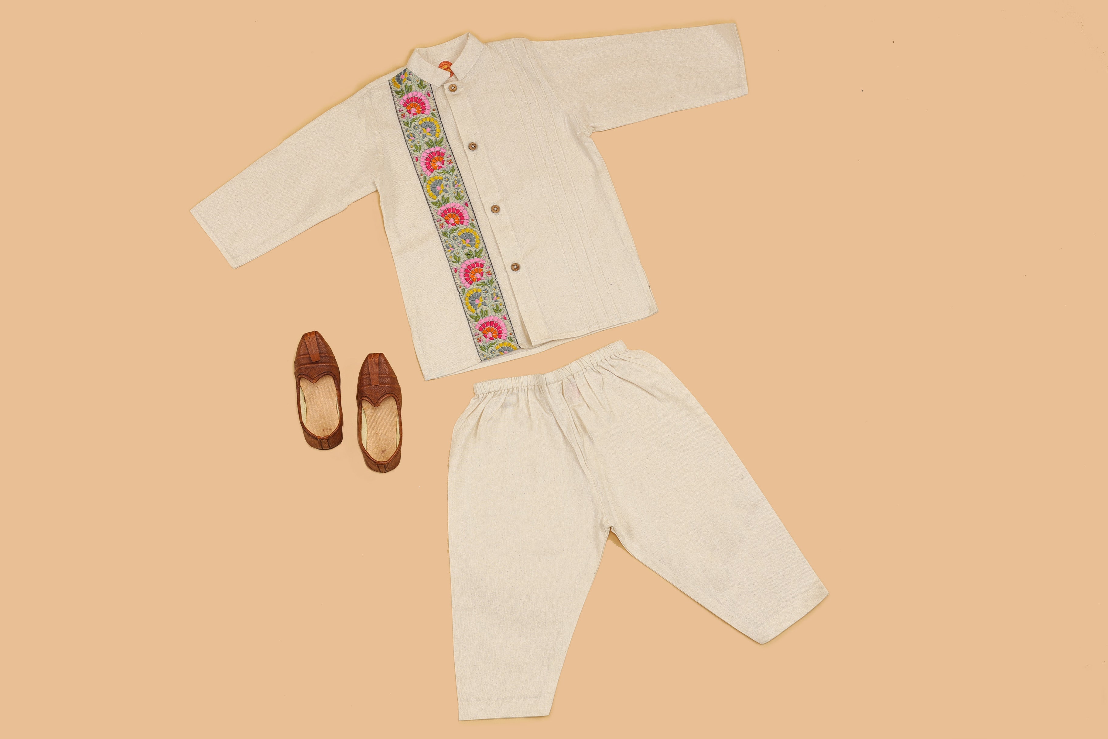 Khadi Kurta Pyjama - Boys