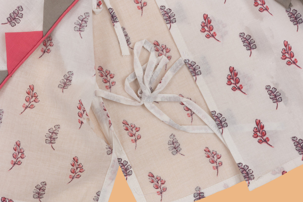 White Printed Kurta Dhoti - Boys