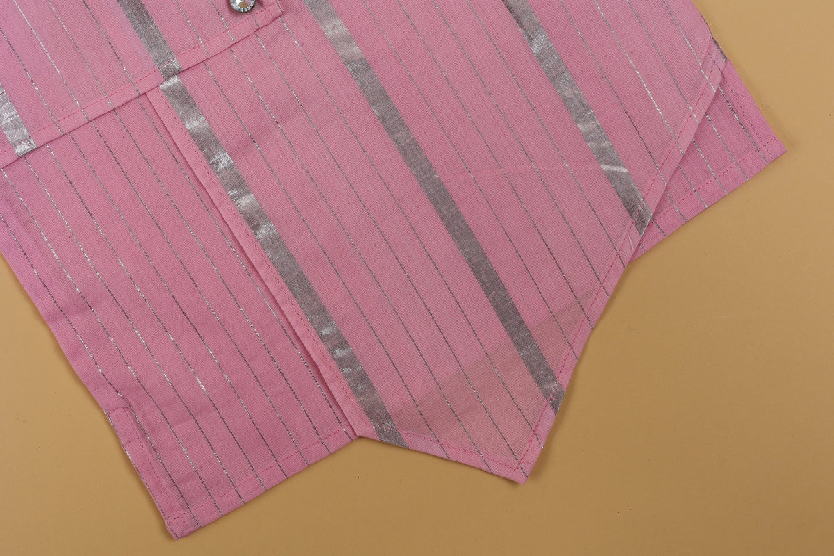 Pink Lurex Kurta Pyjama - Boys