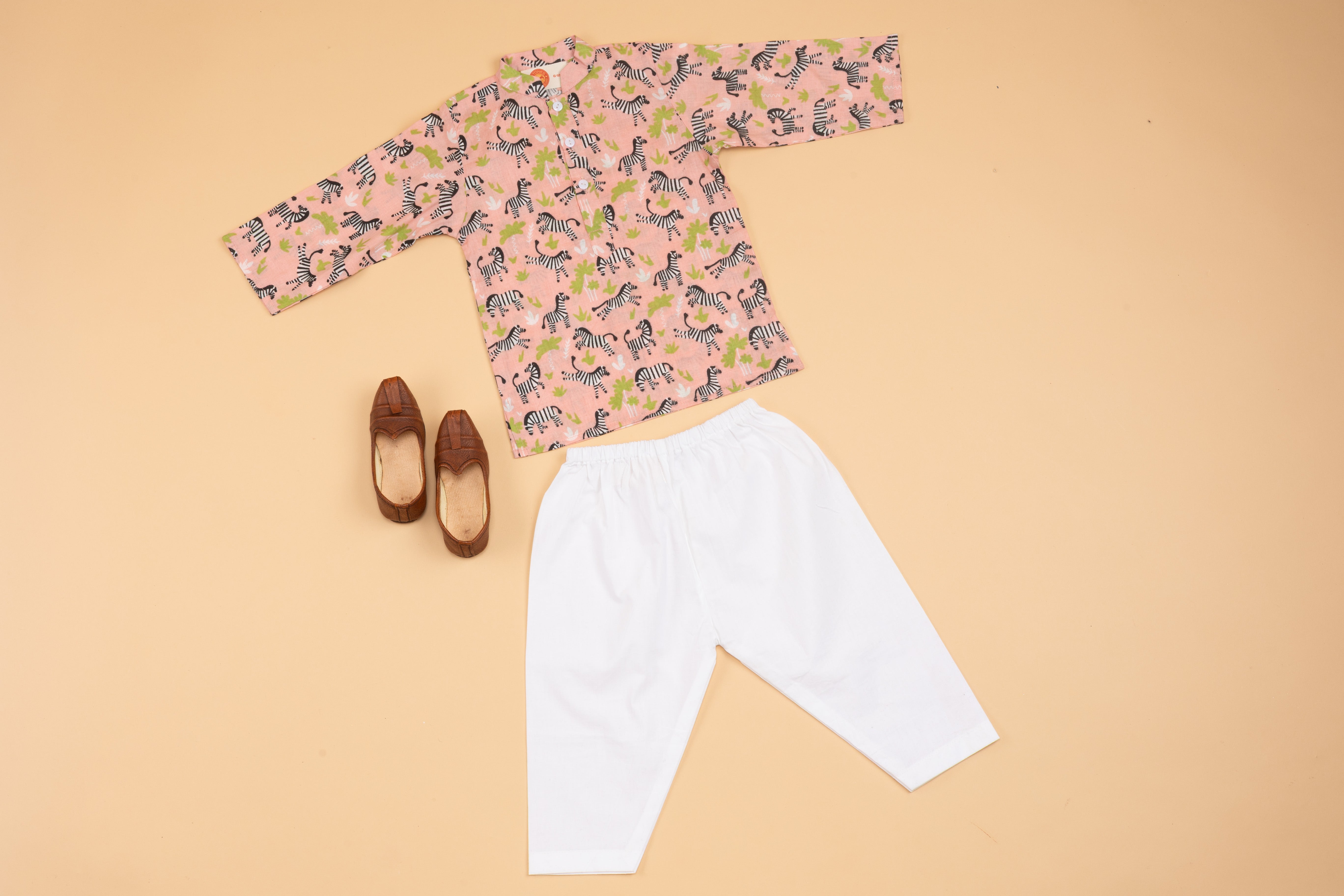 Zebra Print Kurta Pyjama - Boys