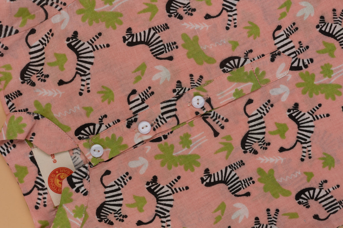 Zebra Print Kurta Pyjama - Boys