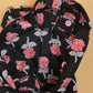 Black Floral Printed Jumpsuit - Girls
