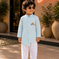 Blue Embellished Kurta Pyjama - Boys