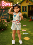 Floral & Polka Dot Co-ord Set - Girls